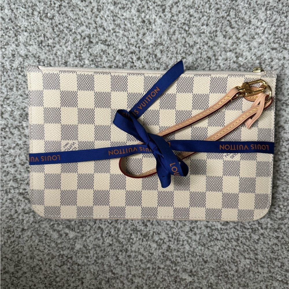 Louis Vuitton Damier Azur Neverfull GM Pouch